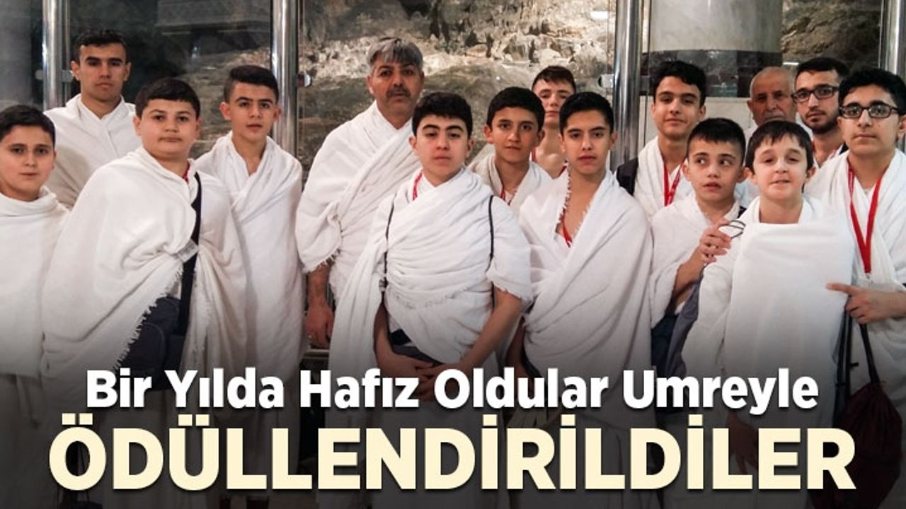 Bir yılda hafız oldular, umre ile ödüllendirildiler