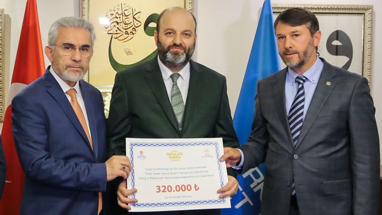 Sincan'dan Elazığ'a ayni ve nakdi destek