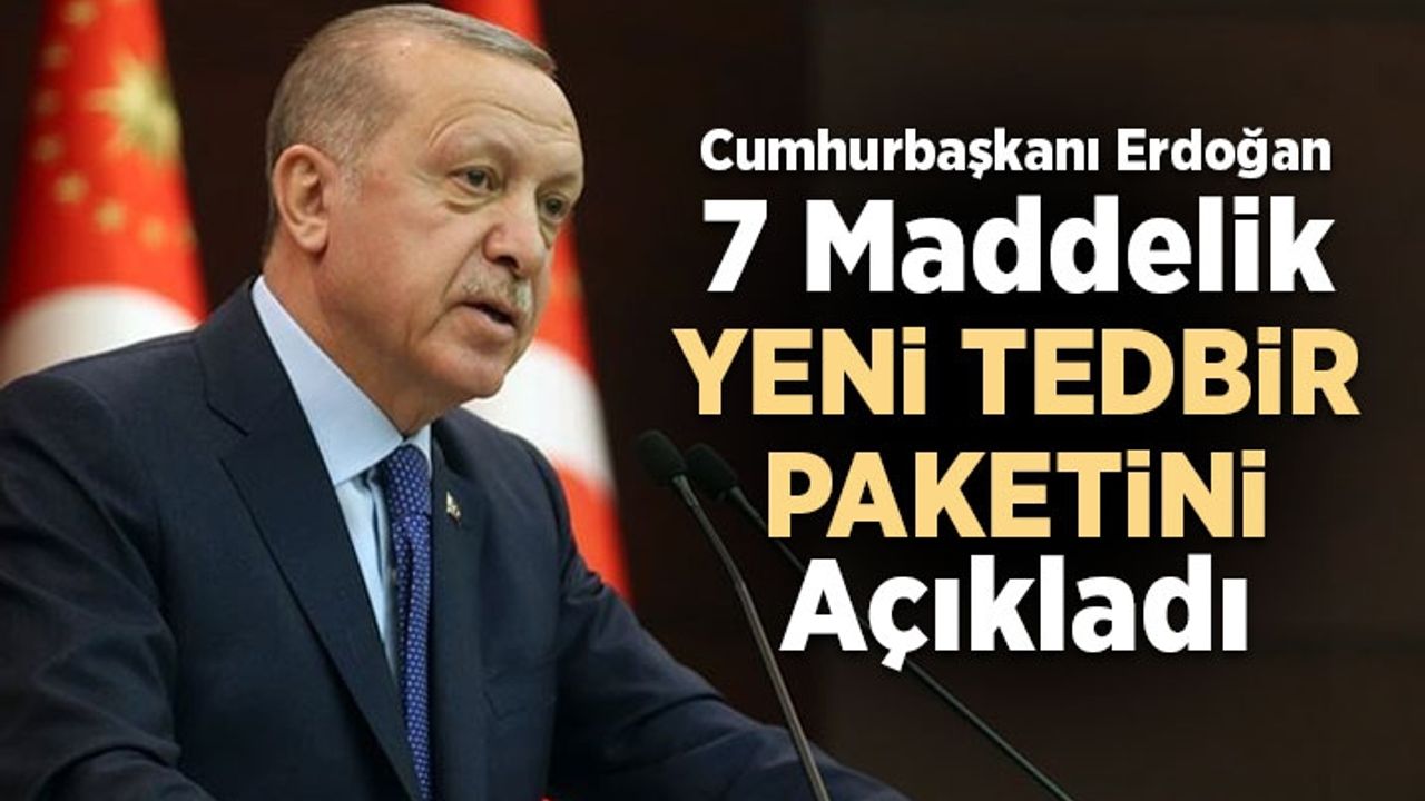 Cumhurbaşkanı Erdoğan, 7 maddelik yeni tedbir paketini açıkladı