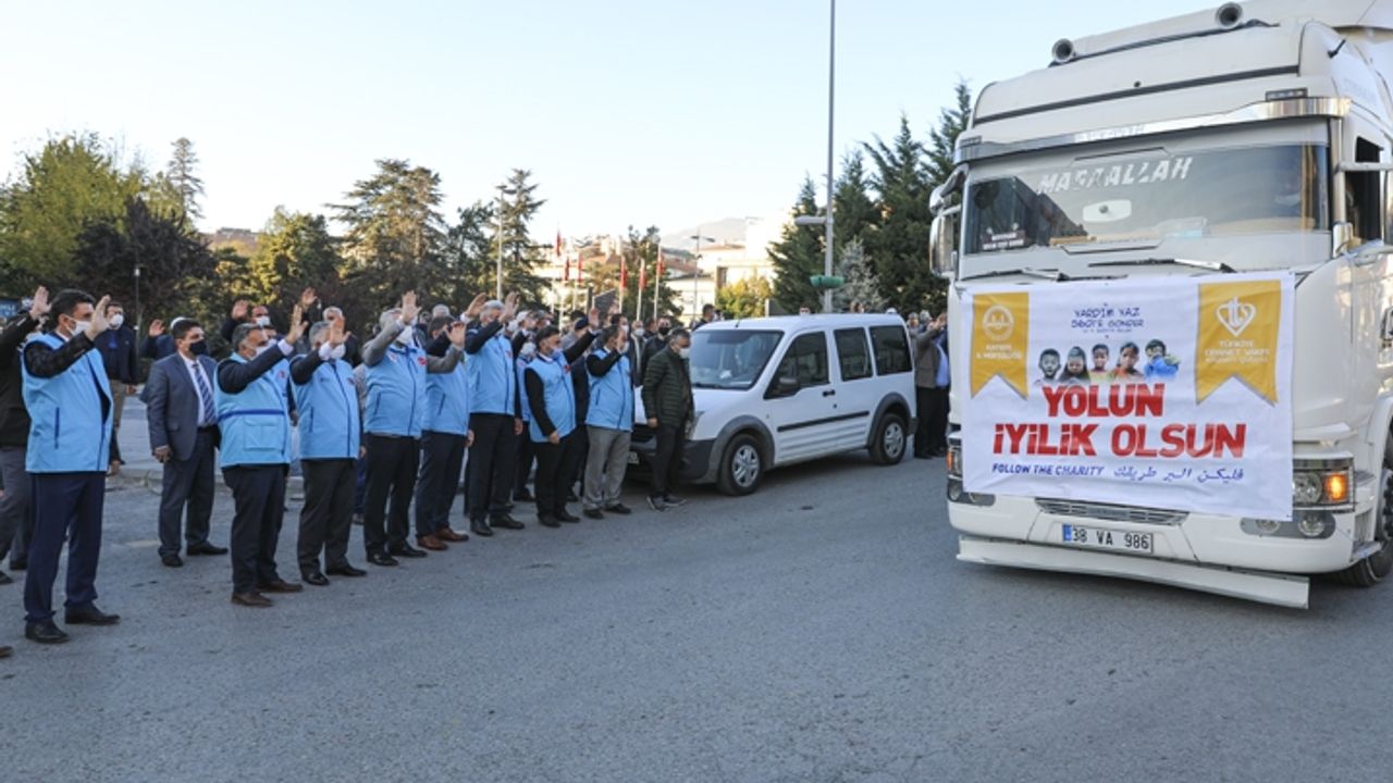 Develi'den Suriye'ye yardım eli