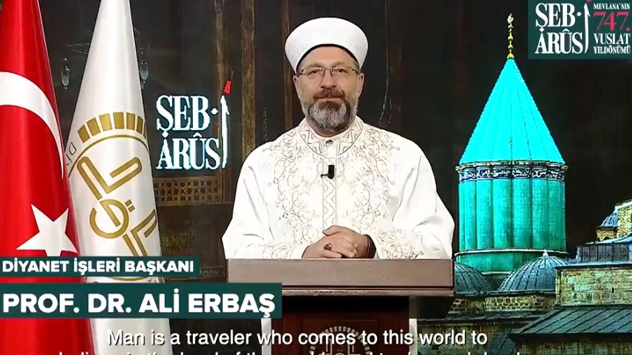 Diyanet İşleri Başkanı Erbaş’tan Şeb-i Arus mesajı