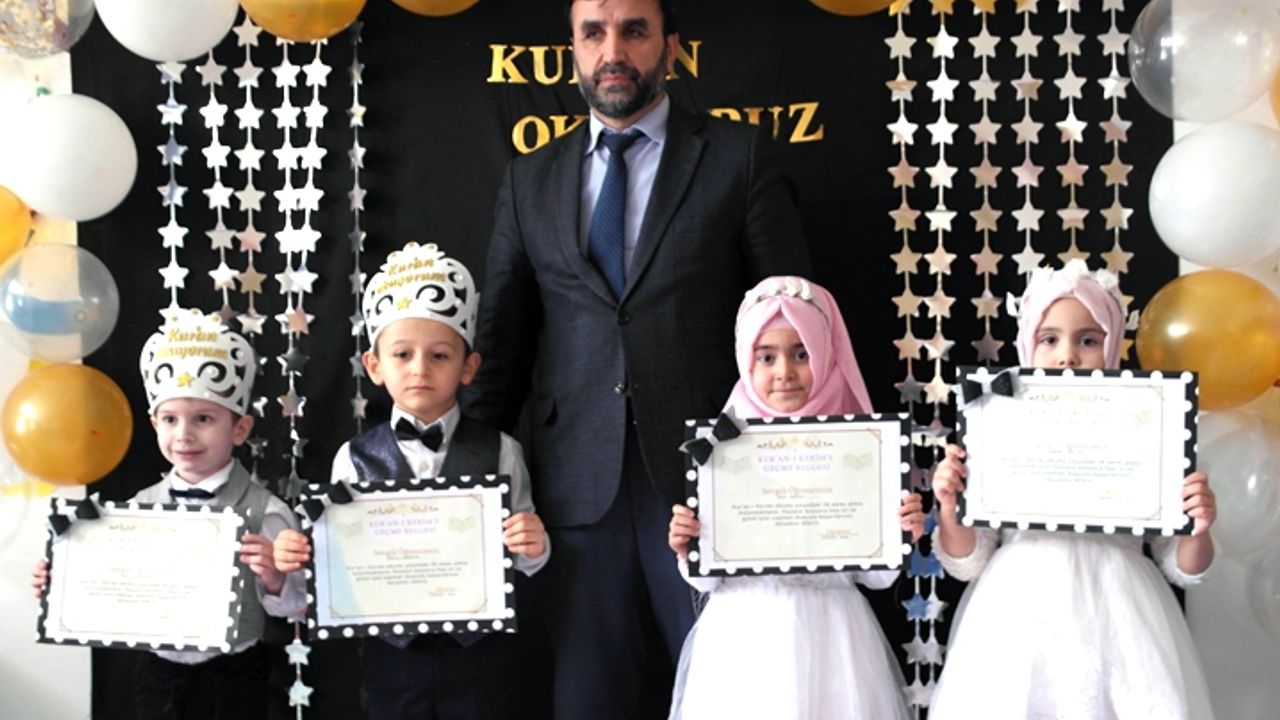 Gürün'de minikler Kur'an'a geçmenin sevincini yaşadı
