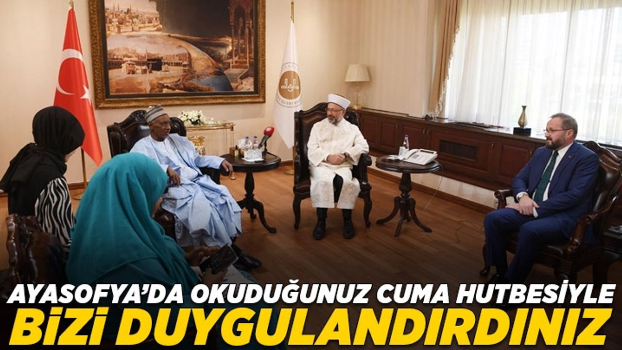 Diallo: Ayasofya’da okuduğunuz Cuma Hutbesi’yle bizi duygulandırdınız