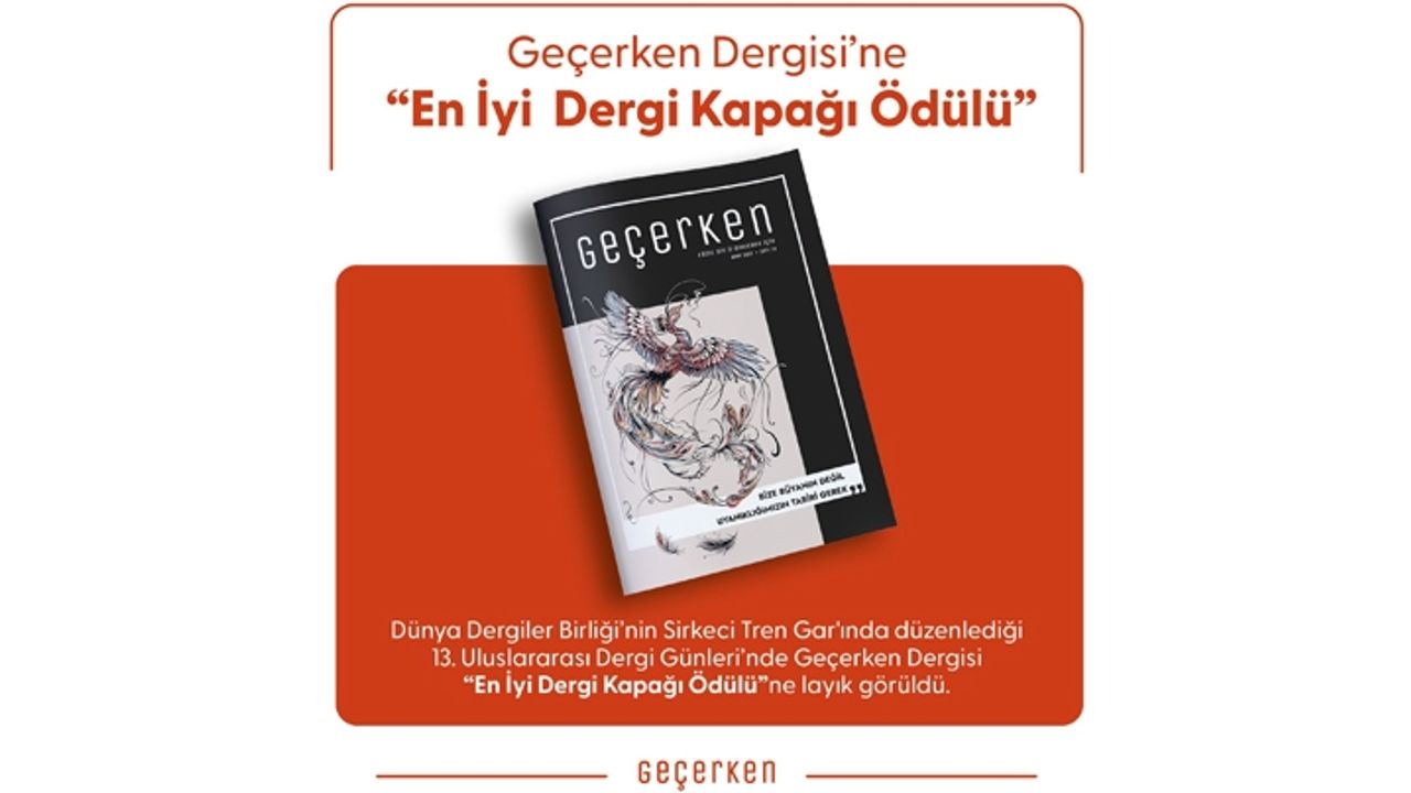 Diyanet Geçerken Dergisine ödül