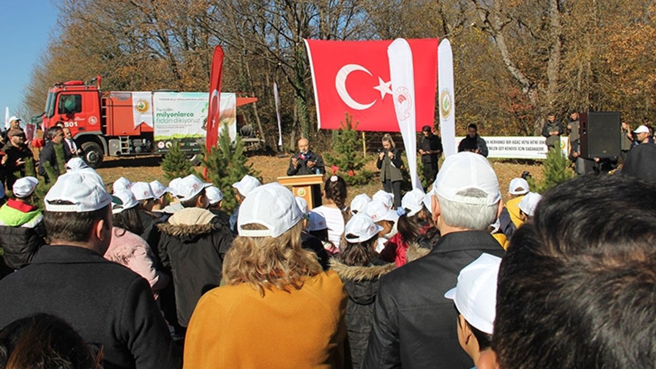 Bolu'da 43 bin 500 fidan dualarla toprakla buluştu