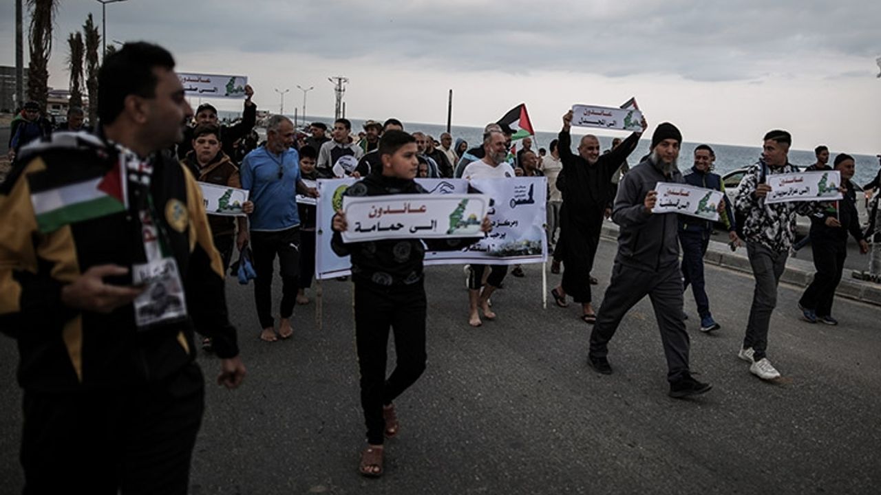 Gazze Şeridi'nde Filistin'in "Bağımsızlık Bildirisi"nin 34'üncü yılı kutlandı