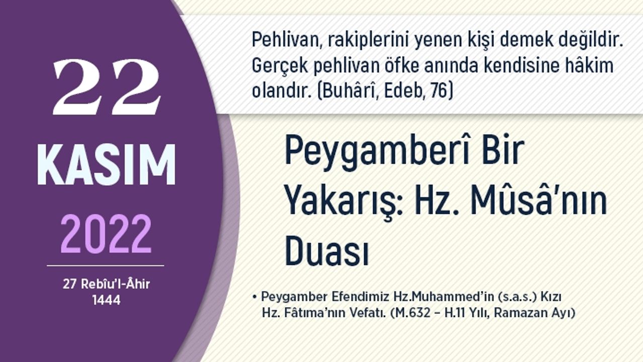 Peygamberi bir yakarış: Hz. Musa'nın duası