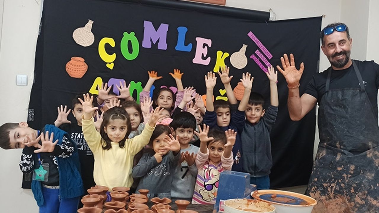 Turgutlu'da minikler çömlek geleneğiyle tanıştı