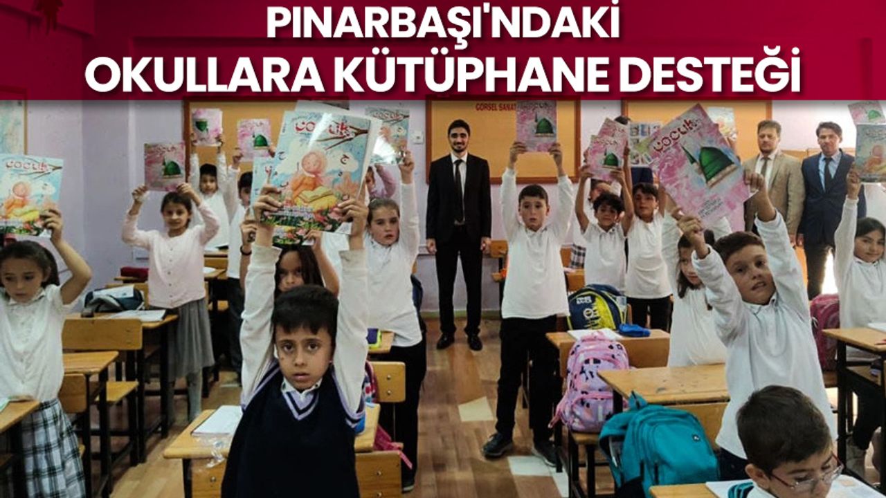 Pınarbaşı'ndaki okullara kütüphane desteği