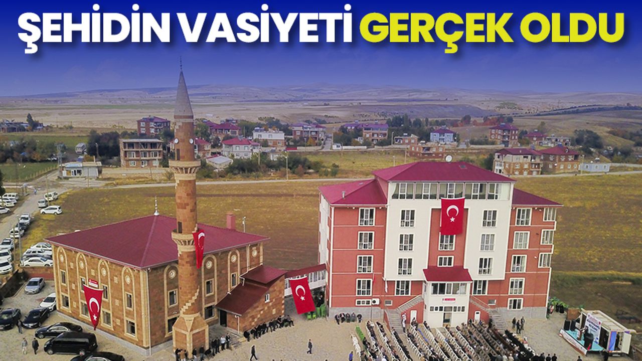 Bitlis'te şehidin vasiyeti üzerine yaptırılan cami ve Kur'an kursu dualarla açıldı