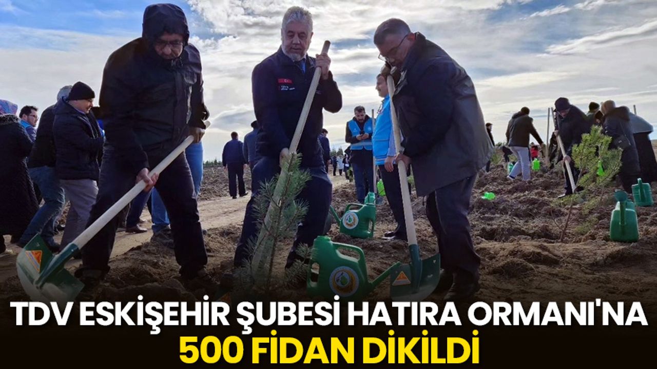 TDV Eskişehir Şubesi Hatıra Ormanı'na 500 fidan dikildi