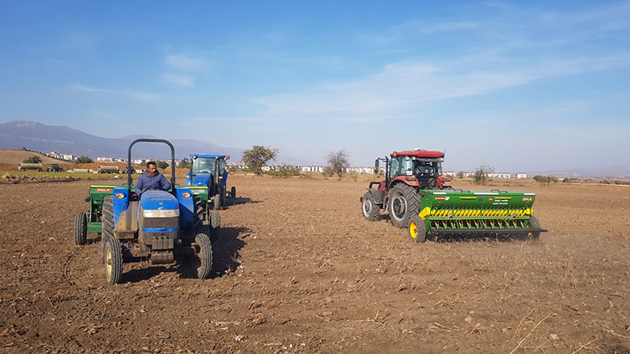 İslahiye Ovası’nda buğday ekimine başlandı