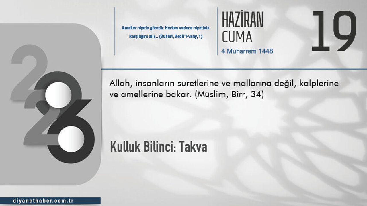 Kulluk Bilinci: Takva