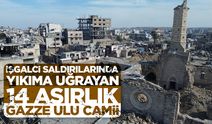 İşgalci saldırılarında yıkıma uğrayan 14 asırlık Gazze Ulu Camii
