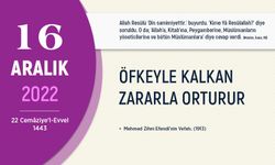 Öfkeyle kalkan zararla oturur