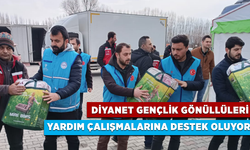 Diyanet gençlik gönüllüleri yardım çalışmalarına destek oluyor