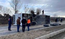 Kastamonu'da yolcu otobüsü devrildi