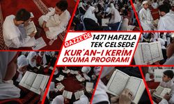 Gazze'de 1471 hafızla tek celsede Kur'an-ı Kerim okuma programı
