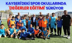 Kayseri'deki spor okullarında 'Değerler Eğitimi' sürüyor
