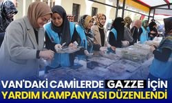 Van'daki camilerde Gazze için yardım kampanyası düzenlendi