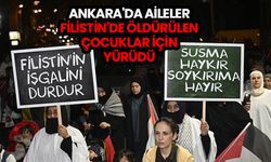 Ankara'da aileler Filistin'de öldürülen çocuklar için yürüdü