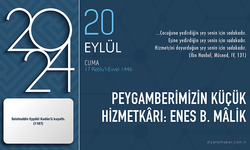 Peygamberimizin küçük hizmetkârı: enes b. Mâlik