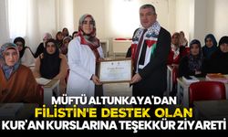 Müftü Altunkaya'dan Filistin'e destek olan Kur'an kurslarına teşekkür ziyareti
