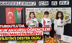 Turgutlu'da Kur'an kursu öğrencileri yerli malı etkinliğiyle Filistin'e destek oldu