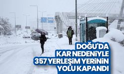 Doğu'da kar nedeniyle 357 yerleşim yerinin yolu kapandı