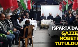 Isparta'da Gazze nöbeti tutuldu