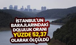 İstanbul'un barajlarındaki doluluk oranı yüzde 52,37 olarak ölçüldü