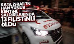 Katil İsrail'in Gazze'nin Han Yunus kentine saldırılarında 13 Filistinli öldü