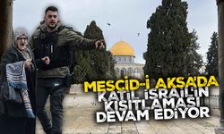 Mescid-i Aksa'da katil İsrail'in kısıtlaması devam ediyor