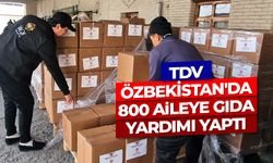TDV, Özbekistan'da 800 aileye gıda yardımı yaptı