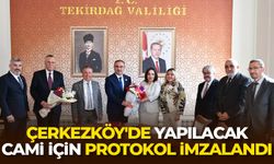 Çerkezköy'de yapılacak cami için protokol imzalandı