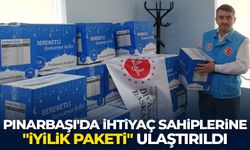 Pınarbaşı'da ihtiyaç sahiplerine "İyilik Paketi" ulaştırıldı