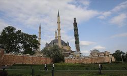 Selimiye Camii'nde dış cephe taş onarımlarında sona gelindi