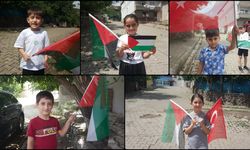 Bingöllü çocuklar, "Gazze'de çocuklar ölmesin" mesajı verdi