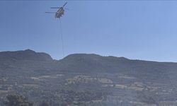 Adana'da orman yangınına müdahale eden helikopter suya düştü