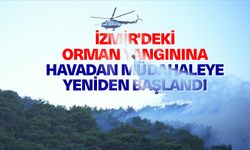 İzmir'deki orman yangınına havadan müdahaleye yeniden başlandı