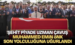 Şehit Piyade Uzman Çavuş Muhammed Emin Önk son yolculuğuna uğurlandı