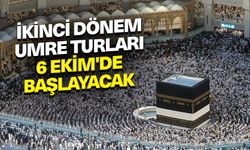 İkinci dönem umre turları 6 Ekim'de başlayacak