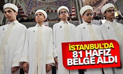 İstanbul'da 81 hafız belge aldı