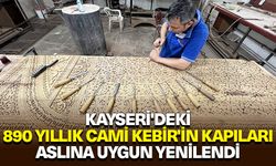 Kayseri'deki 890 yıllık Cami Kebir'in kapıları aslına uygun yenilendi