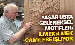 Yaşar usta geleneksel motifleri ilmek ilmek camilere işliyor