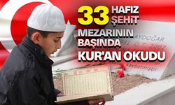 33 hafız 33 şehit mezarının başında Kur'an okudu