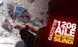 Gazze'de 7 Ekim'den beri 1206 aile nüfustan silindi