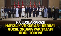 9. Uluslararası Hafızlık ve Kur'an-ı Kerim'i Güzel Okuma Yarışması Ödül Töreni