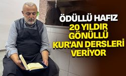 Ödüllü hafız 20 yıldır gönüllü Kur'an dersleri veriyor