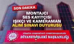 2024 Yılı Montajcı, Ses Kayıtçısı, Işıkçı ve Kameraman Alım Sınavı Duyurusu